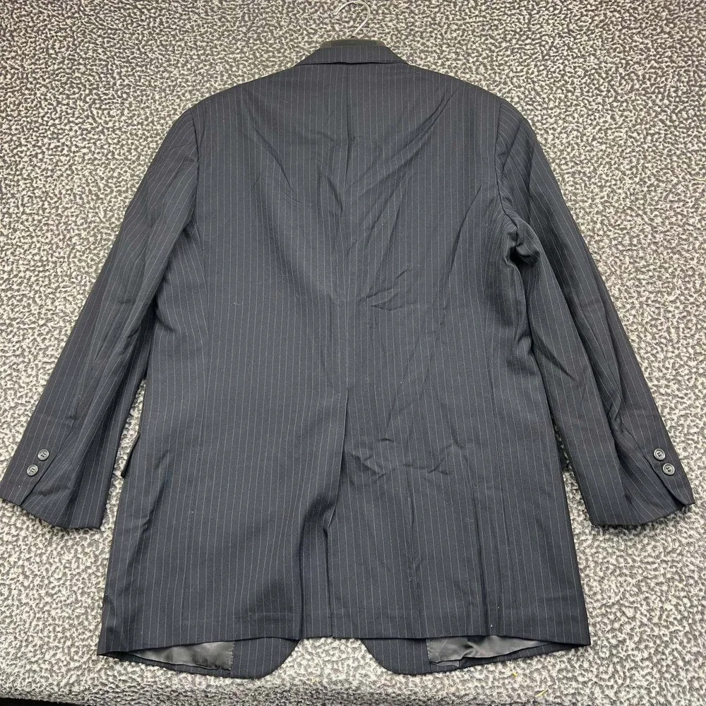 Vintage Brooks Brothers Suit Jacket Blazer Men Pinstripe Wool Blend Two Button
